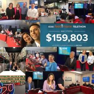 A collage of images from the Feed Maine telethon.