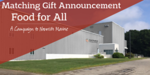 Matching Gift Announcement for Food For All Campaign header