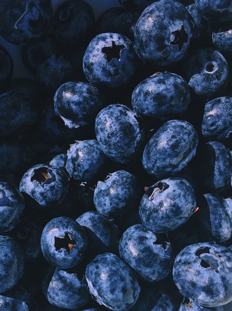 Close up of blueberries