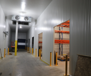 The Cold Storage area of the Hampden Distribution Center under construction.