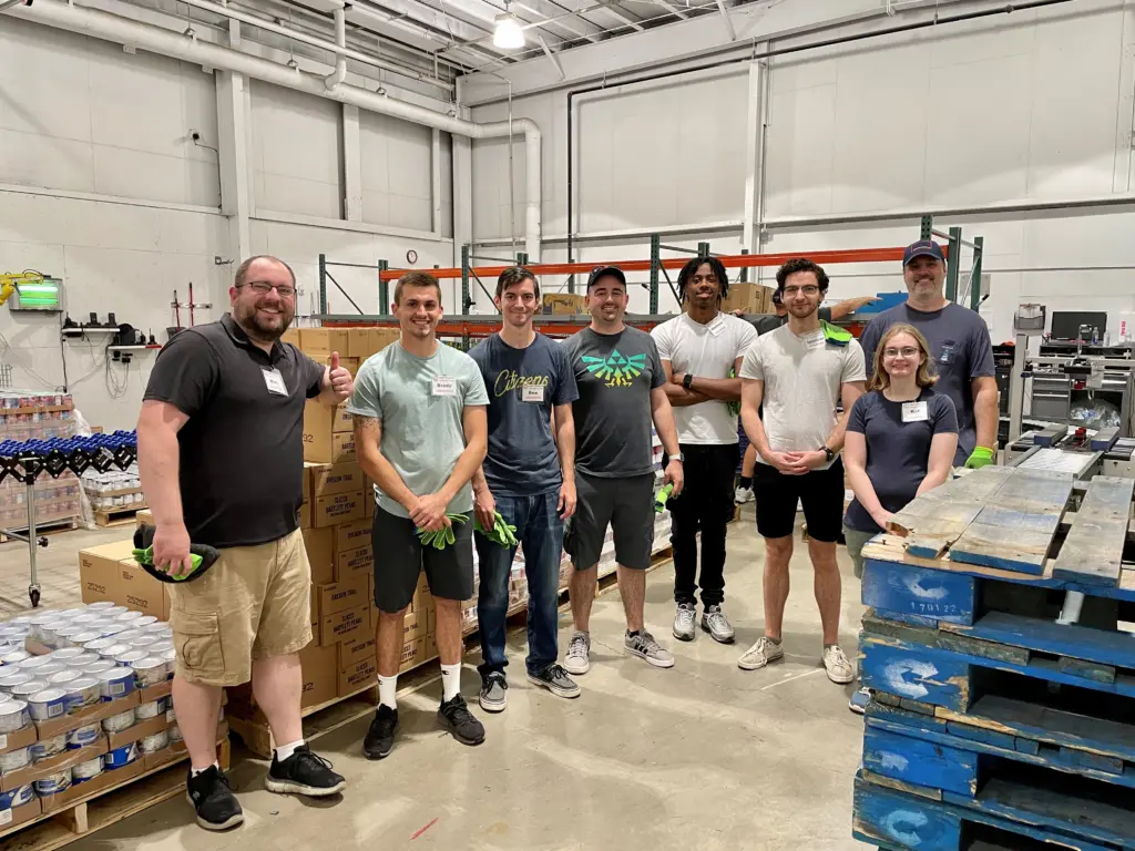 Volunteers at the Hampden Distribution Center