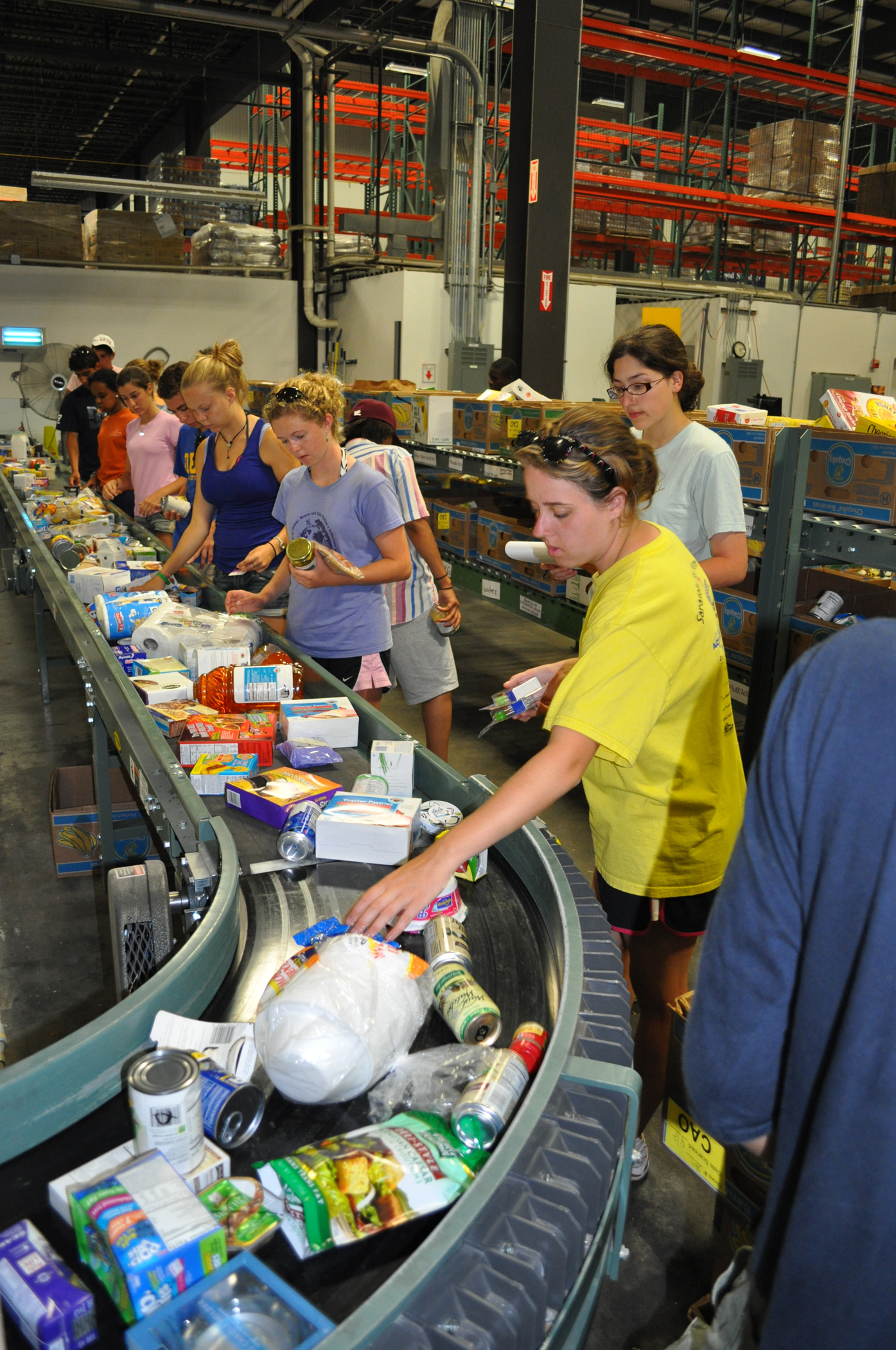 Volunteers in Auburn warehouse